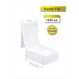 POZİTİF FORM 4x19 Kantar Fişi 2 Nüsha 1000 Adet , Beyaz Otokopili Sürekli Form (4''x19 cm)