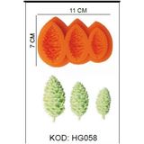 Pozitif Silikon Kalıp Yılbaşı Çam Ağacı Derin 3 Lü HG-058 - 1 Adet