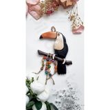 Pp Handmade Dekoratif Duvar Süsü Tukan Kuşu|Turuncu|Dekoratif Obje|Duvar Dekorasyonu |Duvar Objesi|Dekoratif Kuş