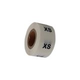 Pp Şeffaf Beden(Size) Etiketi 25MM x 25MM Çap Ruloda 500 Adet (X Small) - 00 Beyaz - Option-1