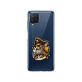 PPKin Samsung Galaxy M12 Uyumlu Pirate 3 Tasarımlı Şeffaf Kılıf