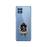 PPKin Samsung Galaxy M22 Uyumlu Pirate 4 Tasarımlı Şeffaf Kılıf