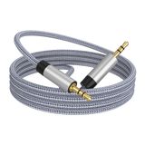 PPTVC 3,5 mm Naylon Örgülü Aux Kablosu 3FT, Ses Yardımcı Giriş Adaptörü Erkek - Erkek Kablosu, Kulaklık, Araba, Ev Müzik Aletleri, Hoparlör, iPhone, iPad, iPod, Echo ve Daha Fazlası için - Siyah