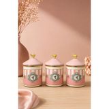 Pr Home Alaria Pembe Emaye Baharatlık Seti 12 cm - 1,3 lt