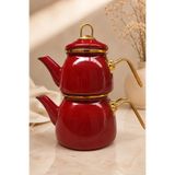 Pr Home Bordo Mini Model Emaye Çaydanlık