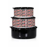 PR Home Forte Black Emaye 3'lü Saklama Seti
