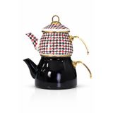 PR Home Forte Black Gold Model Emaye Çaydanlık