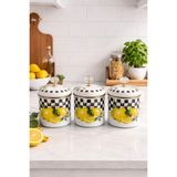Pr Home Lemon Emaye Baharatlık Seti 12 cm - 001-Renkli - 3,9 lt