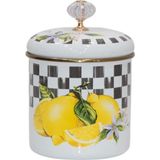PR Home Lemon Emaye Orta Boy 12 CM Sarı Baharatlık Kavanoz