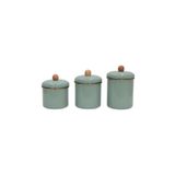 PR Home Soft Green Emaye 3'lü Baharatlık Seti