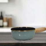 PR Home Soft Green Emaye Ahşap Kulplu Mini Tava