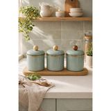 Pr Home Soft Green Emaye Baharatlık Seti 12 cm - Yeşil