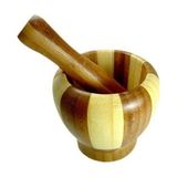 Practika Bambu Havan Ahşap Büyük 96 mm Geleneksel Mutfak Aletleri Dövme Aracı - Seçenek