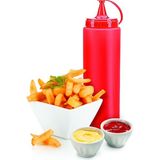 Practika Ketçap Şişesi 1000ML Kırmızı Vidalı Kapaklı Sosluk Kullanım Için - Seçenek