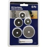 Practika Mini Yuvarlak Testere Bıçakları 22-44MM 6 Parça Set Ahşap Metal Kesim
