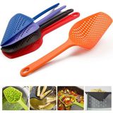 Practika Süzgeçli Kepçe 33 cm Plastik Yüksek Isıya Dayanıklı Makarna Sebze Kızartma - 001-Renkli