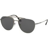 Prada 50US 5AV5S0 56 Unisex Güneş Gözlüğü - Metal Gri