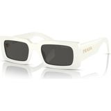 PRADA A12S-52 17K08Z Kadın Güneş Gözlüğü Beyaz Çerçeve ile Modern Tasarım UV 400 Filtreli