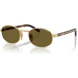 Prada Kadın Güneş Gözlüğü B53S 5AK09Z 49-20 Oval Metal Çerçeve UV 400 Filtreli Altın Renk