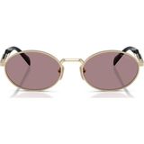 Prada Kadın Güneş Gözlüğü Pr 65ZS ZVN/20I 55 Oval Metal Çerçeve Pembe Cam UV 400 Filtre
