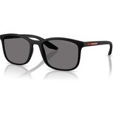 Prada Linea Rossa Prada PS A08S DG002G 56 Linea Rossa Erkek Polarize Kare Siyah Kemik Güneş Gözlüğü