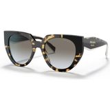 Prada PR 14WS 01M-0A7 52 Ekartman Güneş Gözlüğü - Siyah - Beyaz - Leopar