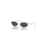 Prada PR 26ZS 17K08Z 55 White Dark Grey Kadın Güneş Gözlüğü