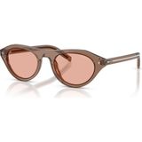 Prada Pr B15S 28I50W51 Kadın Oval Güneş Gözlüğü Açık Krem Renkli Asetat Çerçeve