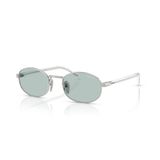 Prada PR B53S 1BC40N 52 Oval Gri Metal Unisex Güneş Gözlüğü