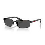 Prada PS B54S 1AB08Z 59 Linea Rossa Erkek Dikdörtgen Siyah Metal Güneş Gözlüğü