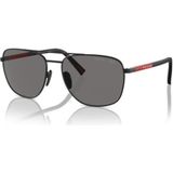 Prada Sport PS54ZS 1B002G 60 Polarize Erkek Güneş Gözlüğü - Siyah