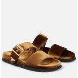 Prada Sport Süet Kadın Sandalet - Kahverengi