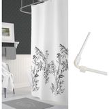 Prado Funda Banyo Duş Perdesi Çift Kanatlı 2 x 120 x 200 cm + Askı