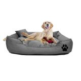 Prado Yıkanabilir Büyük Irk 90x70 cm Gri Köpek Yatağı Minder