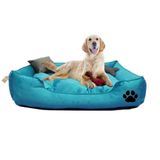Prado Yıkanabilir Büyük Irk 90x70 cm Turkuaz Köpek Yatağı Minder
