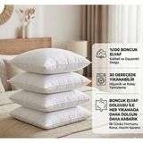 Pratic Home 4 Adet Boncuk Silikonlu Kare Kırlent Iç Yastığı – 350 gr - 45X45CM - 45 x 45 cm - Beyaz