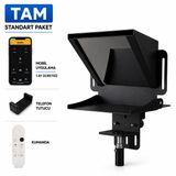 Pratic Teleprompter TAM Set – Telefon ve Kamera İçin Prompter, Bluetooth Kumanda ve Telefon Tutucu