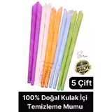 Pratik 100% Doğal Aromaterapi Bakım Buşon Dış Kulak Içi Kir Temizleme Mumu Konisi Çubuğu 5 Çift