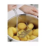 Pratik 24 Cm Lüks Paslanmaz Metal Patates Ezici | Patates Ezici Püre Yapıcı Çelik