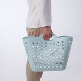 Pratik 24 Lt Plastik Çamaşır Sepeti, 36X40 Cm, Kullanışlı ve Hafif - Seçenek 1 - Ahşap - Ceviz