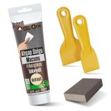 Pratik (4'LÜ) Ahşap Tamir Seti Antrasit Renk 125 ml Tamir Macunu + 2 Adet Spatula + Kübik Zımpara