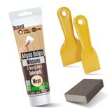 Pratik (4'LÜ) Ahşap Tamir Seti Meşe Renk 125 ml Tamir Macunu + 2 Adet Spatula + Kübik Zımpara