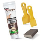 Pratik (4'LÜ) Ahşap Tamir Seti Naturel Renk 125 ml Tamir Macunu + 2 Adet Spatula + Kübik Zımpara