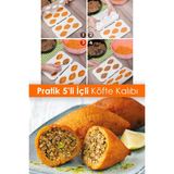 Pratik 5 Li Içli Köfte Kalıbı Içli Köfte Aparatı - Içli Köfte Kalıbı 5 Bölmeli Içli Köfte Kalıbı