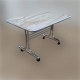Pratik 70X110 Tekerlekli Orta Sehpa Krom Nikel Kaplamalı Metal (514492139)