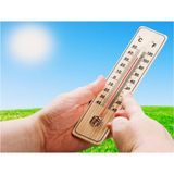 Pratik Ahşap Oda Termometresi -40C ile 50C Ölçüm Aralığına Sahip, Sticker ve Askılı Kullanım Tipi