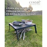 Pratik Ateş Üstü Izgara Kamp Izgarası Kamp Ocağı