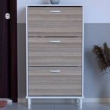 Pratik Ayaklı Kapı Önü 72 x 127 x 26 Cm’ Lik 3 Düşer Kapak 6 Göz Bölmeli Ayakkabılık - Beyaz - Cordoba