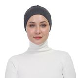 Pratik Bağlamalı Kaymayan Terletmeyen Tesettür Bone, Füme, Standart