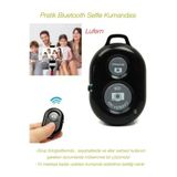 Pratik Bluetooth Selfie Kumandası Uzaktan Grup Fotoğrafı Seyahat Kablosuz İos Android 10 Mt Mesafe